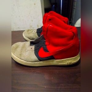 Mid used Nike af1 high 07 lv8 wolf grey red black